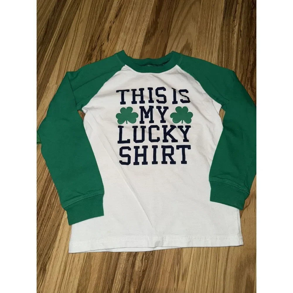 The Children's Place TCP St. Patrick's Day Tee Shirt T-shirt 6 6/7‎ Lot Of 2